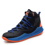 Men's leisure sports all-in-one breathable wear-resistant thick-soled elevation basketball shoes MartLion Blue 38 
