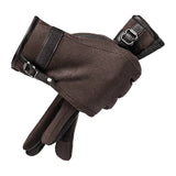 Winter Men's Cycling Gloves Outdoor Running Motorcycle Touch Screen Fleece Gloves MartLion coffee One Size 