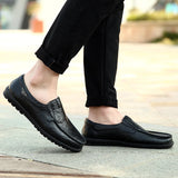 Genuine Leather Men's Casual Shoes Luxury Loafers Moccasins Breathable Slip on Driving MartLion   