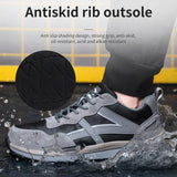 summer work shoes with steel toe anti puncture anti-slip work shoes breathable work safety sneakers lightweight security shoes MartLion   