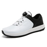 Spikes Golf Shoes Men's Golf Wears Comfortable Golfers Light Weight Walking Sneakers MartLion BaiHei-1 39 