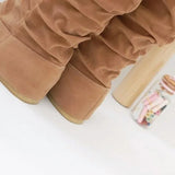Mid-tube Snow Boots Hollow Cotton Thread Hook Lace Frosted Lady Boots Women's Shoes MartLion   