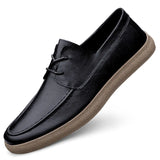 Men's Casual Shoes Genuine Leather Formal Leather Casual Lace Up Oxfords Flats MartLion 1 45 