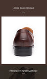 Men's Casual Leather Shoes High-end Hand Suture Slip-On Wedding Party Dress Loafers Brown MartLion   