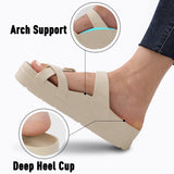 Women's Platform Sandals Summer Slippers Non-slip Beach Summer Flip-flops Adjustable Buckle MartLion   