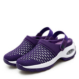 Lady Shoes Casual Increase Summer Sandals Non-slip Platform Girl Breathable Mesh Outdoor Walk Slippers Mart Lion Purple 35 