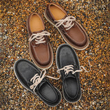 Outdoor  Men's  Designer Sneakers Leather Lace Up Casual Flats  Outdoor Shoes Running Shoes Tennis Sneakers MartLion   