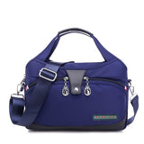 Women Shoulder Bag Oxford Handbag Purses Large Capacity Messenger Bag Single Shoulder Tote 10 Pockets Sac Mart Lion Blue  