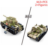 Military ww2 Cannon Assault Armored Vehicle Battle Tank Car Truck Army Weapon Building Blocks Sets  Model King Kids Toys Gift Mart Lion   