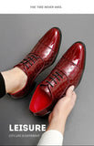 Classic Red Dress Shoes Men's Height-increasing High Heels Leather Wedding Elegant Party MartLion   