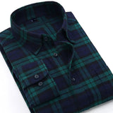 Winter Flannel Red Checkered Shirt Men Shirts Long Sleeve Chemise Homme Cotton Male Check Shirts MartLion   