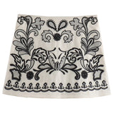 Women's Skirt Summer Mini Embroidered Skirts Linen Blended Waist Aesthetic Skirts MartLion Beige S 