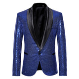 Gold Shiny Men's Jackets Sequins Stylish Dj Club Graduation Solid Suit Stage Party Wedding Outwear Clothes blazers MartLion   