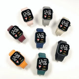  LED Electronic Watch Rainbow Square Waterproof Digital Outdoor Sports Students Watch Electronic Watch MartLion - Mart Lion