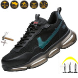 Men's Safety Shoes with Metal Toe Indestructible Ryder Work Boots with Steel Toe Waterproof Breathable Sneakers MartLion   