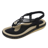 Sandals Woman Platform soft leather Flip Flops shoes 6colors available MartLion Black 37 