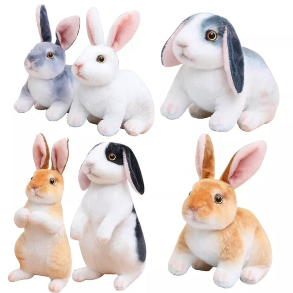  Lovely Fluffy Lop-eared Rabbits Plush Toy Baby Kids Appease Dolls Simulation Long Ear Rabbit Pillow Kawaii Christmas Gift MartLion - Mart Lion