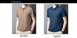 Summer Polo Shirt for Men's Casual Solid Breathable Work Polo Short Sleeve Regular Polo Shirts Mart Lion   