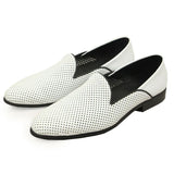 Men's Sandals White Summer Ventilate Loafers Shoes Casual Driving Daily Walk Stylish Special Design Cow Leather MartLion WHITE 39 
