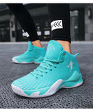 Non-slip Basketball Shoes Men's Air Shock Outdoor Trainers Light Sneakers Young Teenagers High Boots Basket Mart Lion   