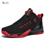 Men's Basketball Shoes Breathable Cushioning Non-Slip Wearable Sports Shoes Gym Training Athletic Basketball Sneakers for Women MartLion 9209black red 40 