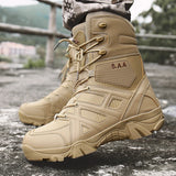 Men's Military Tactical Boots Special Force Leather Waterproof Desert Combat Ankle Army Work Shoes MartLion wn8810-shase 47 