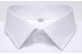 Men's Long Sleeve Standard-fit Solid Basic Dress Shirt Patch Single Pocket Formal Social White Work Office Mart Lion   