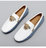 Casual Men's Shoes Luxury Brand Lazy Youth Slip on Formal Loafers Moccasins Driving Shoes MartLion   
