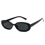 Oval Rectangle Sunglasses Ladies Summer Beach Glasses Trendy Vintage Eyewear Men's Women's Travel Shades MartLion C1 As Picture 