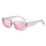 Lovely Pink Color Heart Square Sunglasses Jelly Color Protection Shades Summer Party Women Eyewear MartLion Pink 02  