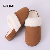 Women's Cotton Slippers Winter Warm Fur Home Slippers Indoor House Shoes Outdoor Antiskid Rubber Sole Plush Slipper MartLion   