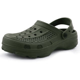 Hole Men's Slippers Outdoor Garden Clogs Shoes Soft Arch Support Slides Summer Non-slip Beach MartLion Green 43 CHINA