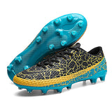 Soccer Shoes For Men's Kids Football Non-Slip Light Breathable  Athletic Unisex Sneakers AG/TF Futsal Training Mart Lion Ivory 38 