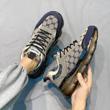 Design Print Platform Sneakers Men's Low Designer Shoes Trainers Lace-up Casual Zapatillas Hombre MartLion   