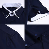 Summer Shirt Men's Short Sleeves Button Up Shirt Turn-down Collar Casual Clothing Mart Lion   