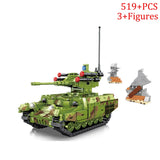 Military ww2 Cannon Assault Armored Vehicle Battle Tank Car Truck Army Weapon Building Blocks Sets  Model King Kids Toys Gift Mart Lion   