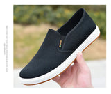 Men's Canvas Shoe Casual Sneaker Light Slip-on Vulcanized Flats Loafers Black Trainers Hombre MartLion   