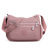 Women's Messenger Mommy Shoulder Bag Polyester Cosmetic Female Simple And Versatile Handbag Crossbody Mart Lion Pink 33CM 22CM 7CM 