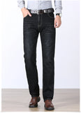 Men's Jeans Casual Straight Denim Pants Daily Work Jean Trousers MartLion   