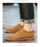 Suede Leather Shoes Men's Soft Leisure Dress Shoes Work Footwear Mart Lion   