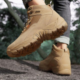 Men's Tactical Boots Waterproof Military Shoes Summer Ankle Light Outdoor Wear Resistant Mart Lion   