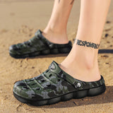 Camouflage Slippers Men's Slip on Casual Shoes Covered Toe Beach Slides Summer Breathable Clogs Unisex Sandals Sneakers Mart Lion   