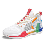 Basketball Shoes High Top Non-slip Boots Sneakers Outdoor Men's Training Sneakers MartLion Rainbow 39 