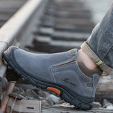  Grey Work Boots Safety Steel Toe Shoes Men's Scald Proof Anti-smash Anti-puncture Indestructible Welder MartLion - Mart Lion