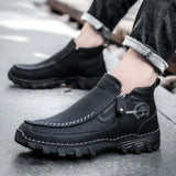 Leather Casual Shoes Men's Outdoor Boots Climbing Leisure Luxury Soft Handmade Moccasins Flats Lace-Up MartLion   