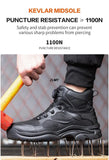 Indestructible Work Safety Boots Men's Construction Safety Shoes Anti-smash Anti-stab Protect Footwear Rotated Button Sneakers MartLion   