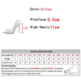 Liyke Crystal Diamond Women Pumps Metal Rivet PVC Transparent High Heels Wedding Prom Shoes Slingback Sandals Mart Lion   