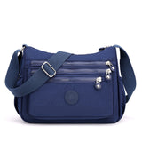 Women's Messenger Mommy Shoulder Bag Polyester Cosmetic Female Simple And Versatile Handbag Crossbody Mart Lion Blue 33CM 22CM 7CM 