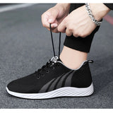 men's shoes breathable trendy running Korean version lace up lightweight casual shoes MartLion   