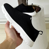 Women Shoes Knitting Sock Sneakers Women Summer Slip On Flat Shoes Women Loafers Flats Walking Shoes MartLion